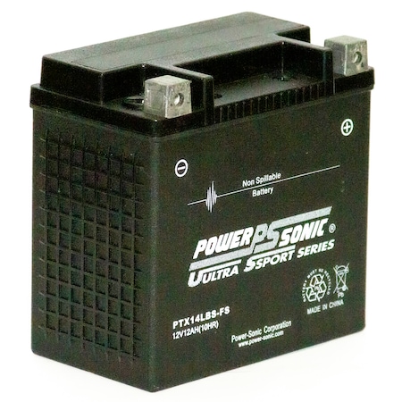 Power Sonic PTX14LBS-FS Factory Activated AGM PowerSport Battery PTX14LBS-FS
